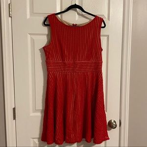 Gabby Skye Red Lace Overlay Size 14 Dress